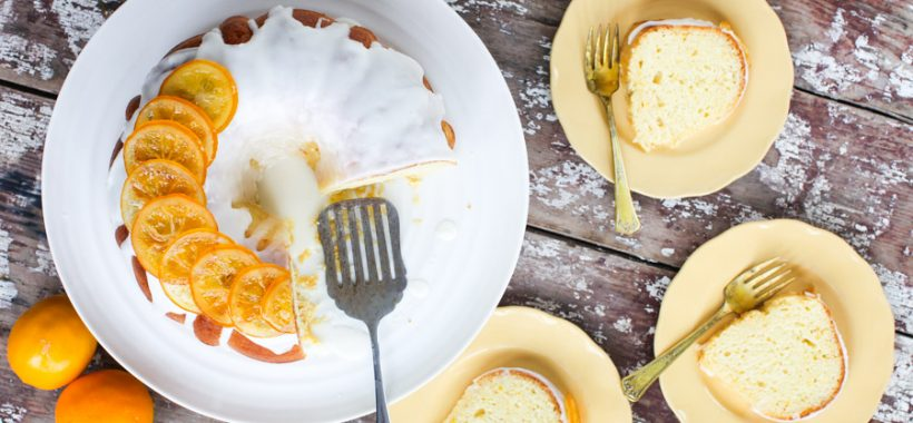 Garnishing A Lemon Cake
