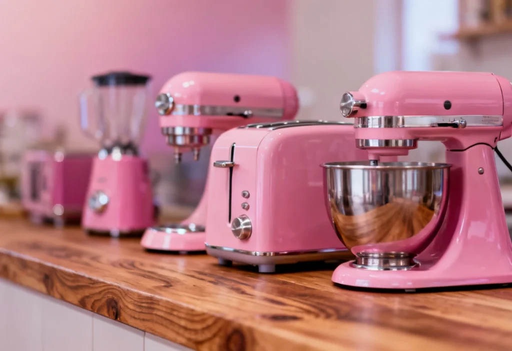 Popular shades of pink kitchen appliances