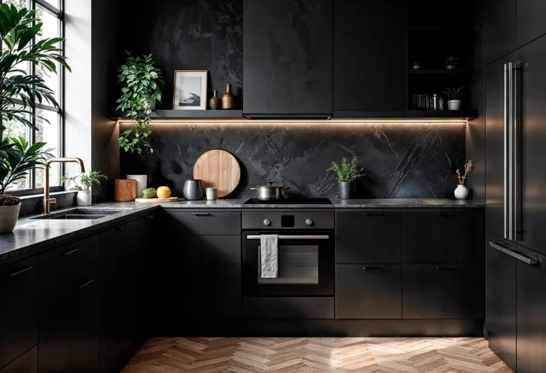 black kitchen appliances