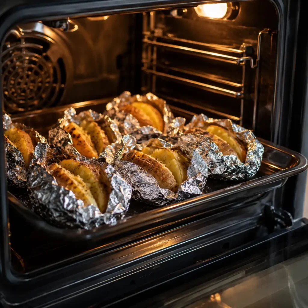 Baked Potato in Oven With Foil